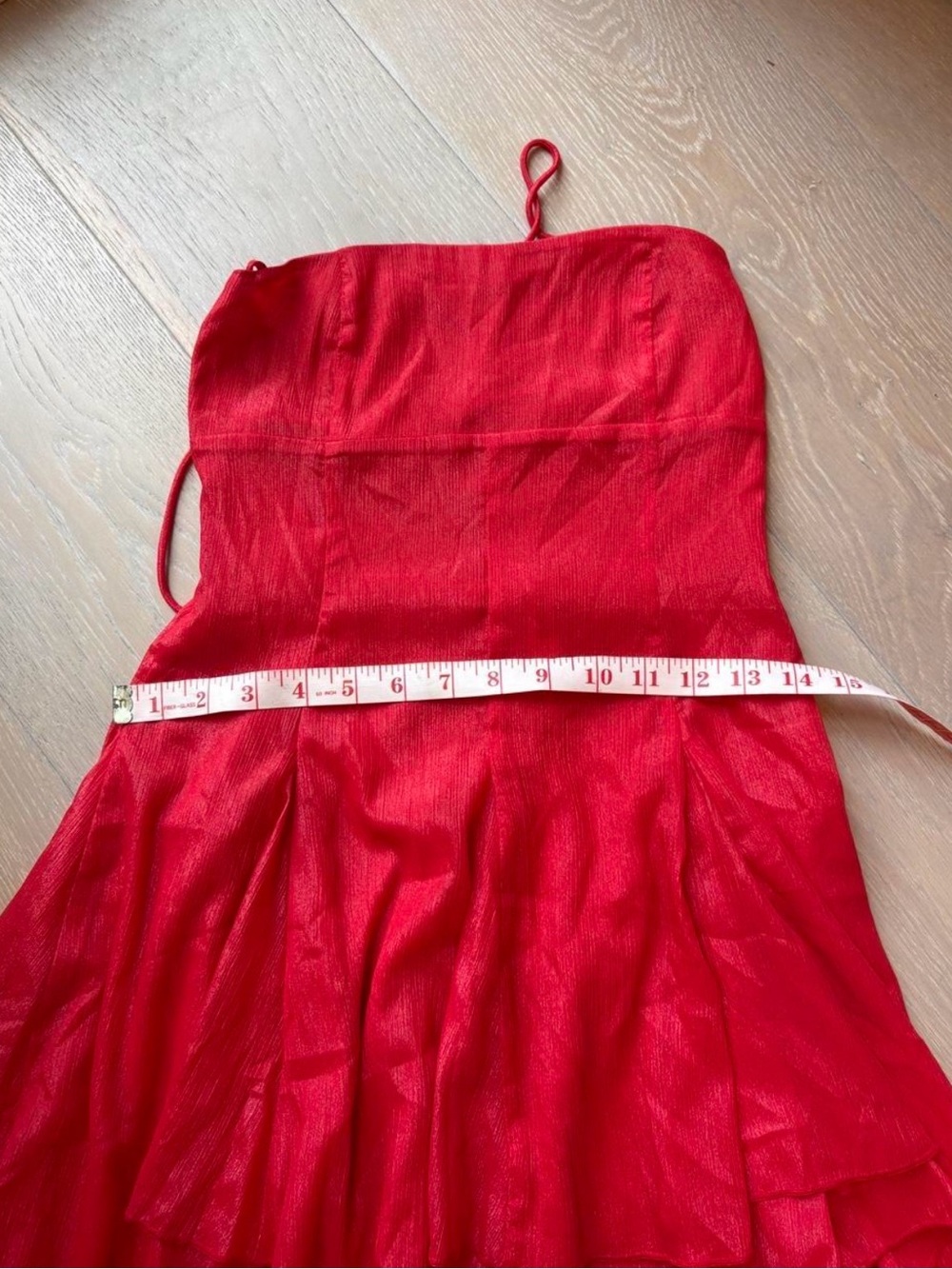 Lucy in the Sky Red Spaghetti-Strap Flared Mini Dress - Picture 6 of 6